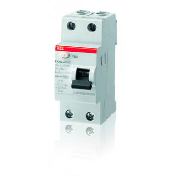ABB FH202AC УЗО 2P 40A 30mA (AC) - Электрика, НВА - Модульное оборудование - Узо - . Магазин оборудования для автономного и резервного электропитания Ekosolar.ru в Выборге