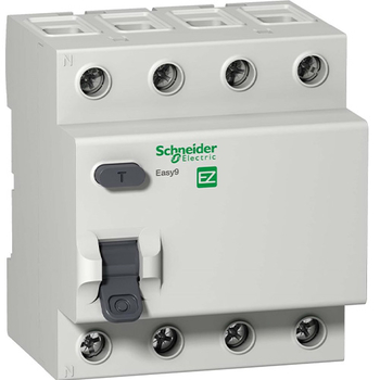 Дифференциальный выключатель Schneider Electric (УЗО) EASY 9 4P 40A 30мА АС 4,5 кА - Электрика, НВА - Модульное оборудование - Дифференциальные автоматы - . Магазин оборудования для автономного и резервного электропитания Ekosolar.ru в Выборге