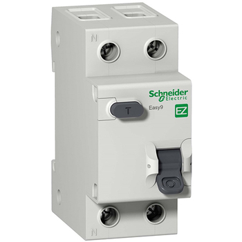 Дифференциальный автоматический выключатель Schneider Electric EASY 9 1P+N 16А 30мА C AC 4,5 кА - Электрика, НВА - Модульное оборудование - Дифференциальные автоматы - . Магазин оборудования для автономного и резервного электропитания Ekosolar.ru в Выборге