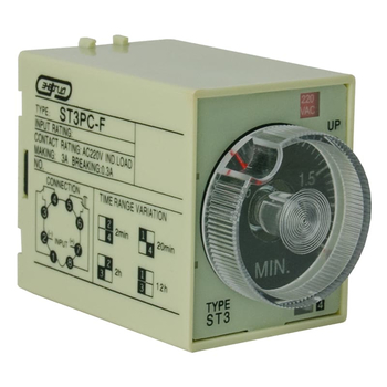 Реле времени 220V ST3PC-F (0.25-2m/20m/2h/12h) Энергия - Электрика, НВА - Реле, автоматизация и управление - Реле времени - . Магазин оборудования для автономного и резервного электропитания Ekosolar.ru в Выборге