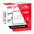 Светильник LightPhenomenON Downlight LT-TP-DL-01-18W-6500K встраиваемый квадратный 170х170 LED - Светильники - Светильники DOWNLIGHT - . Магазин оборудования для автономного и резервного электропитания Ekosolar.ru в Выборге