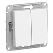 Выключатель Schneider Electric AtlasDesign 2-клавишный сх.5, 10АХ, белый, механизм - Электрика, НВА - Выключатели и розетки - Выключатели - . Магазин оборудования для автономного и резервного электропитания Ekosolar.ru в Выборге