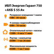 ИБП Энергия Гарант 750 + Аккумулятор S 55 Ач - 12В (450Вт - 67мин) - ИБП и АКБ - ИБП для котлов - . Магазин оборудования для автономного и резервного электропитания Ekosolar.ru в Выборге