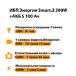 ИБП Энергия Smart.2 300W + Аккумулятор S 100 Ач - 12В (300Вт - 182мин) - ИБП и АКБ - ИБП Энергия - ИБП для котлов отопления - . Магазин оборудования для автономного и резервного электропитания Ekosolar.ru в Выборге